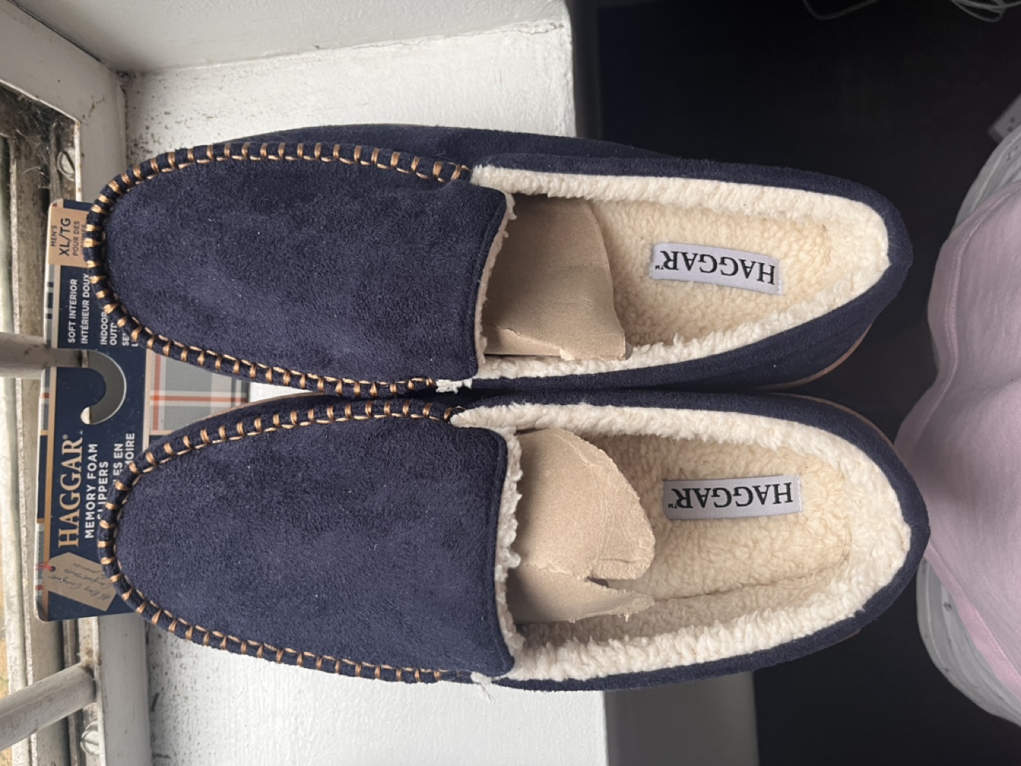 Haggar Men's Memory Foam Slippers - Size XL/TG (11-12)