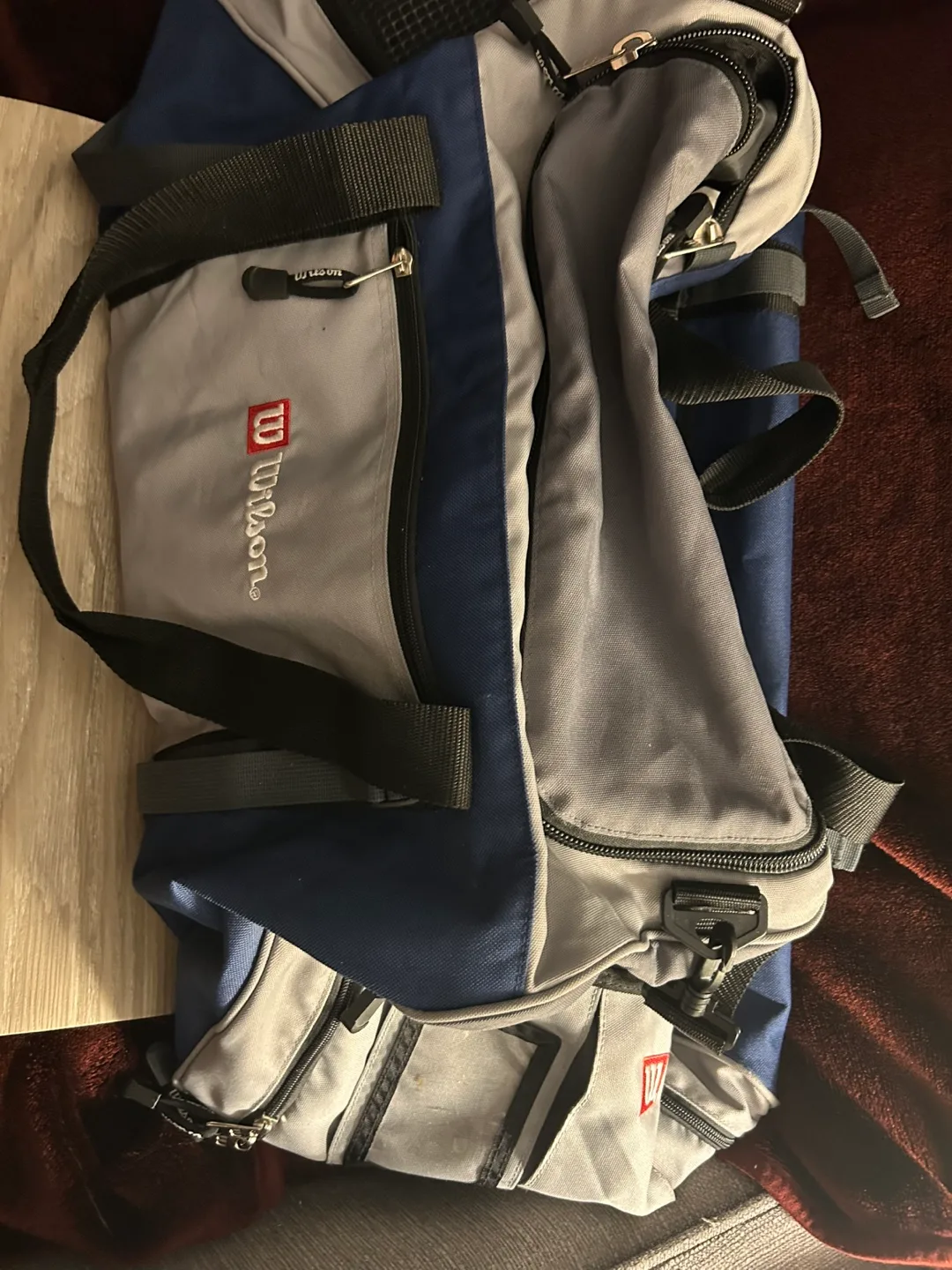 Wilson Blue and Grey Sports Duffle Bag image indicator(4)