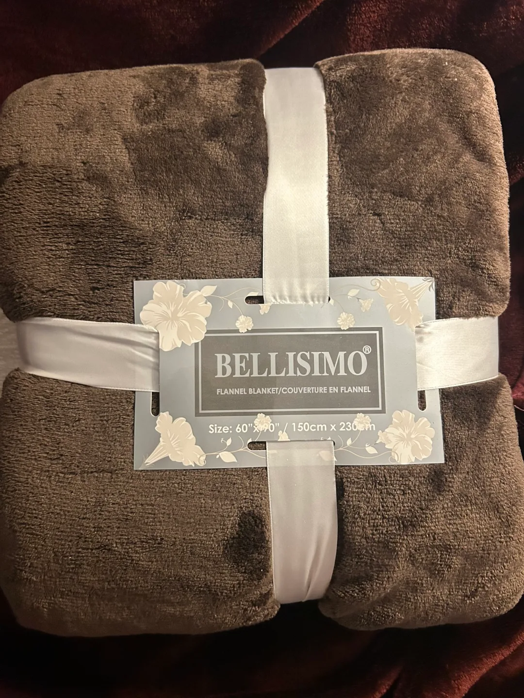 Bellissimo Flannel Blanket - Dark Brown - 60"x80" image indicator(2)