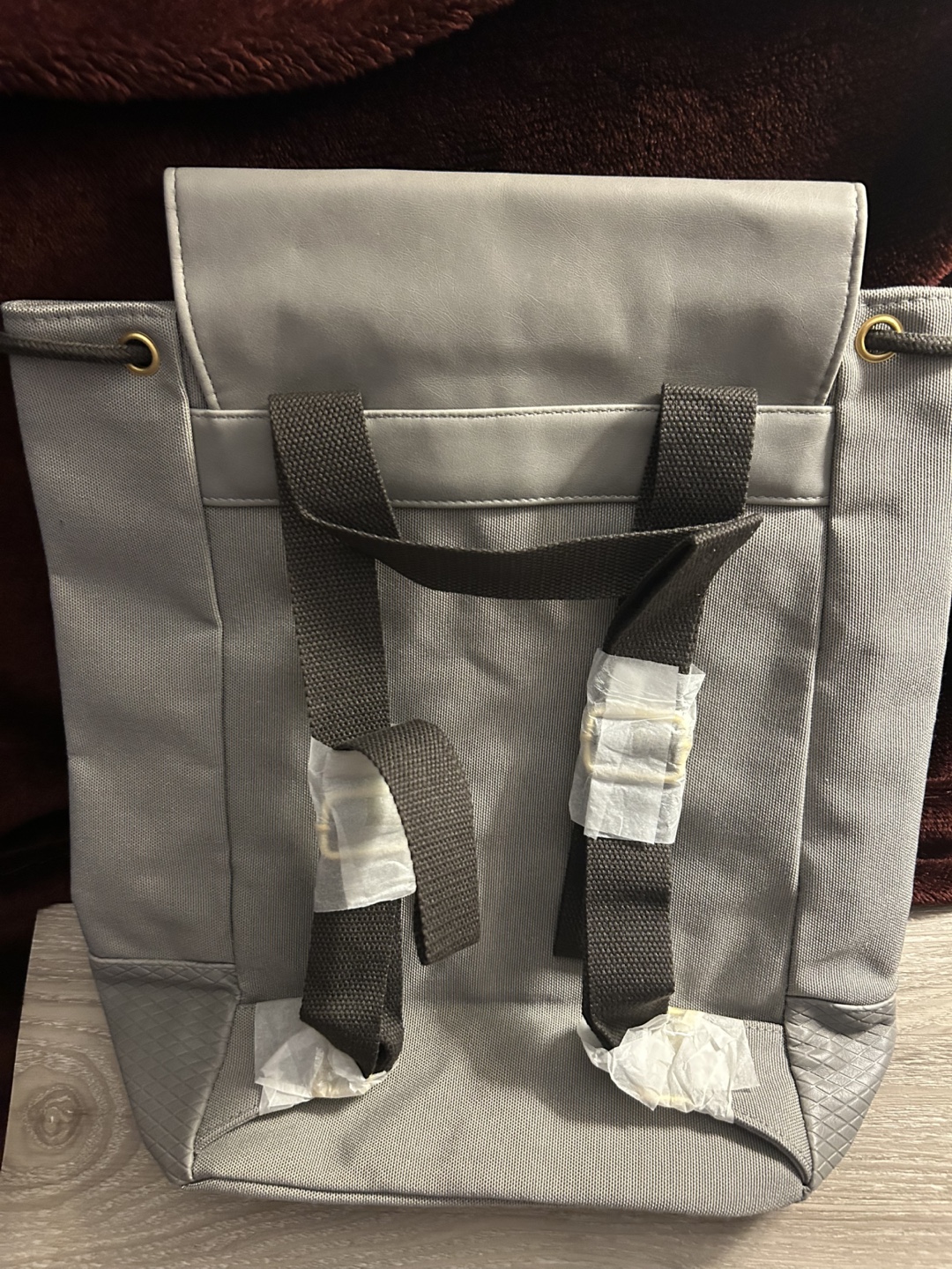 Grey Drawstring Backpack