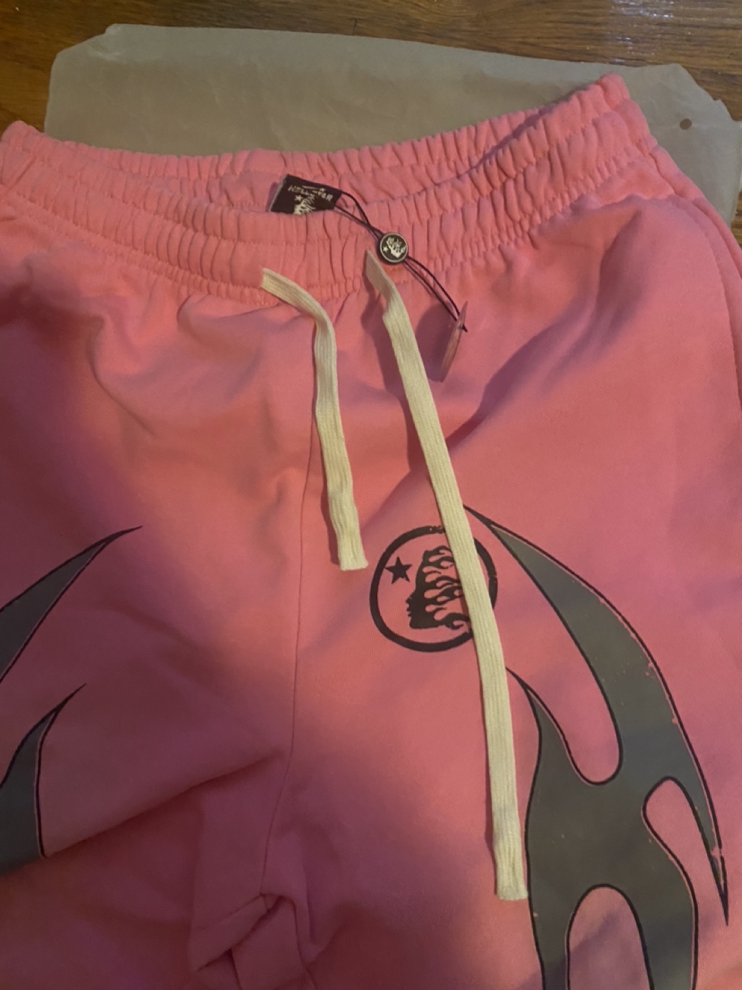 Pink Flame Graphic Sweatpants - photo 2