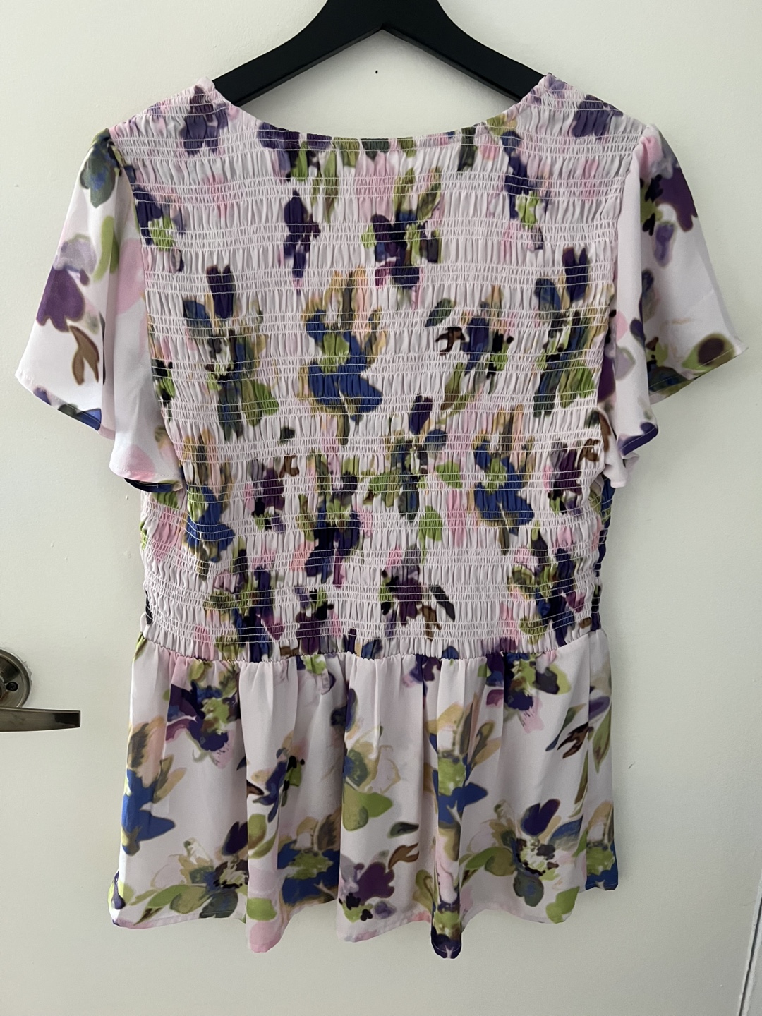 Addition Elle Women's Floral Smocked Blouse, Size X - photo 3