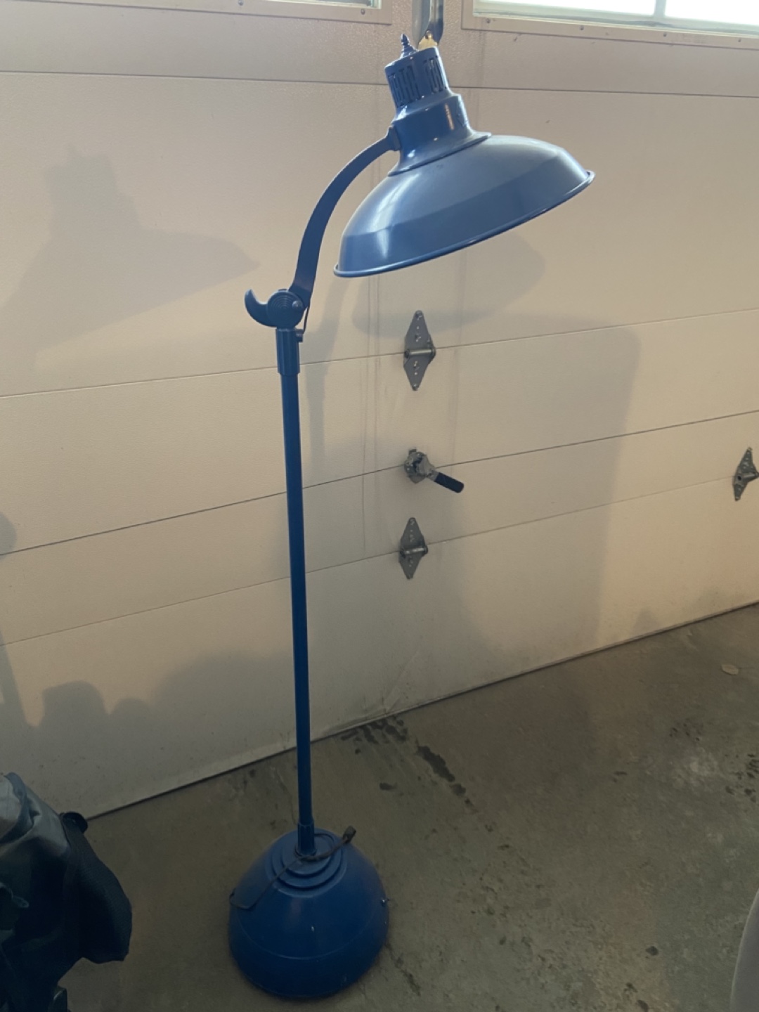 Vintage Blue Metal Floor Lamp