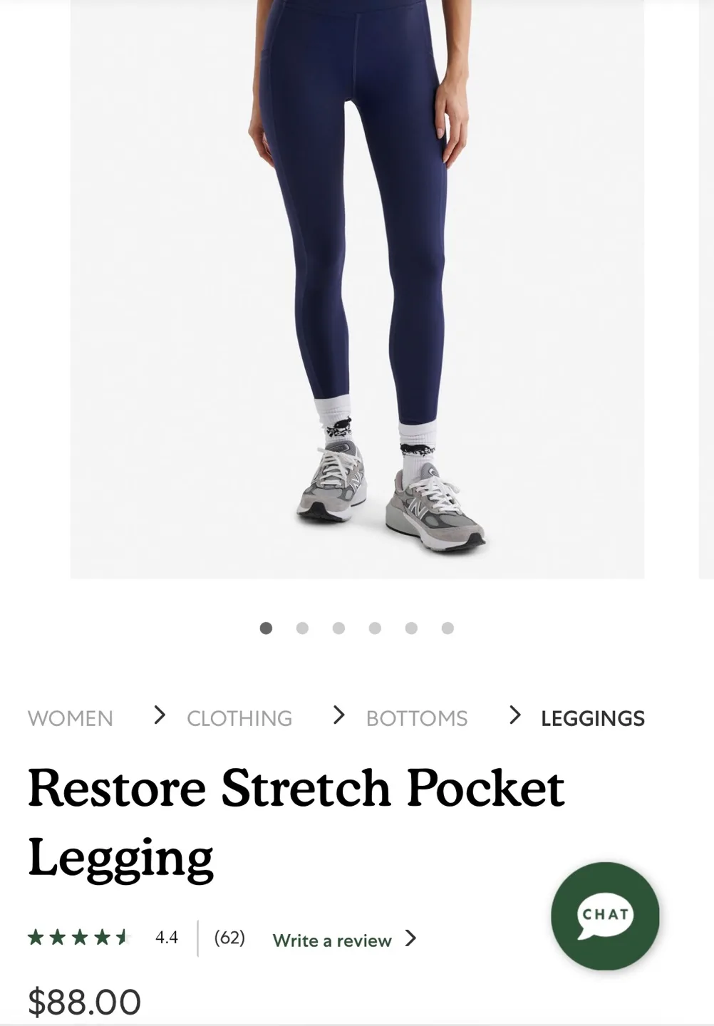 NEW WITH TAG Roots pocket legging “dusty blue” size small image indicator(3)