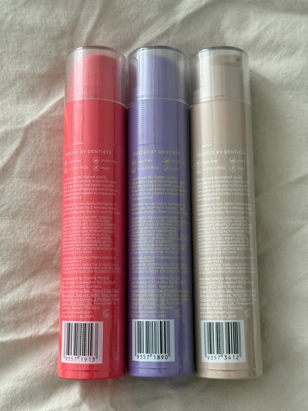HisMile Toothpaste Trio - Strawberry, Grape Bubblegum, Vanilla image indicator(2)