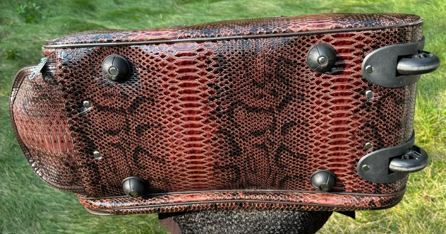 Snakeskin Rolling Travel Duffle Bag image indicator(5)