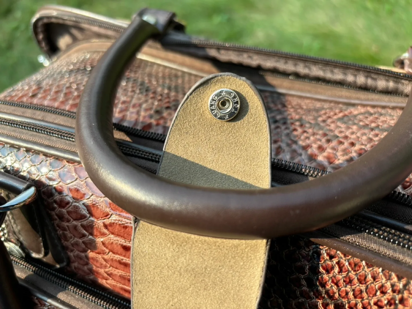 Snakeskin Rolling Travel Duffle Bag image indicator(8)