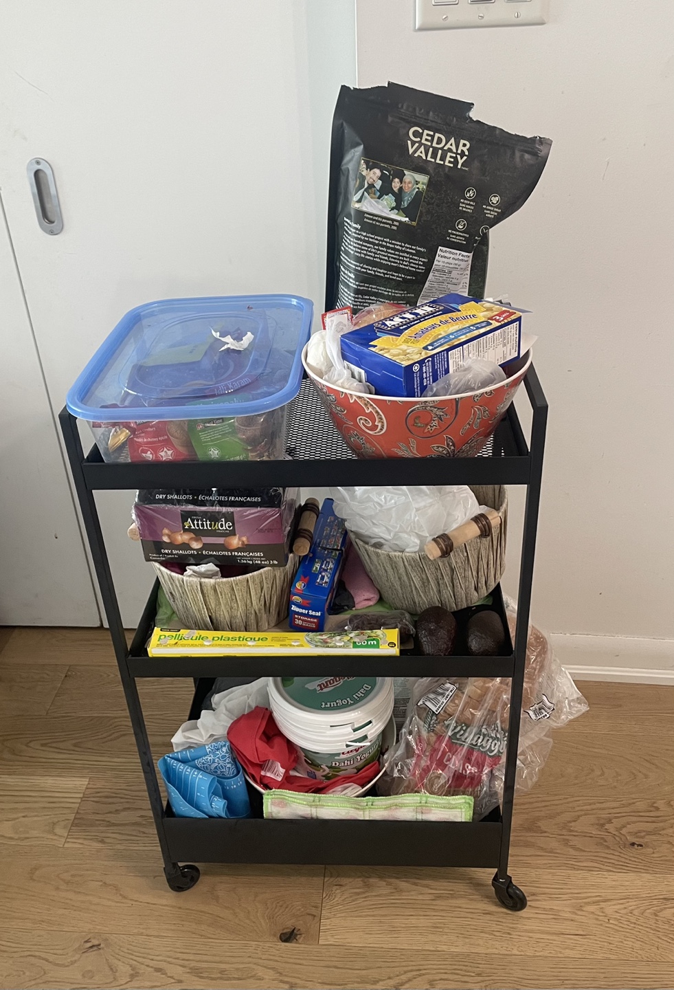Three-Tier Rolling Utility Cart/Kitchen cart