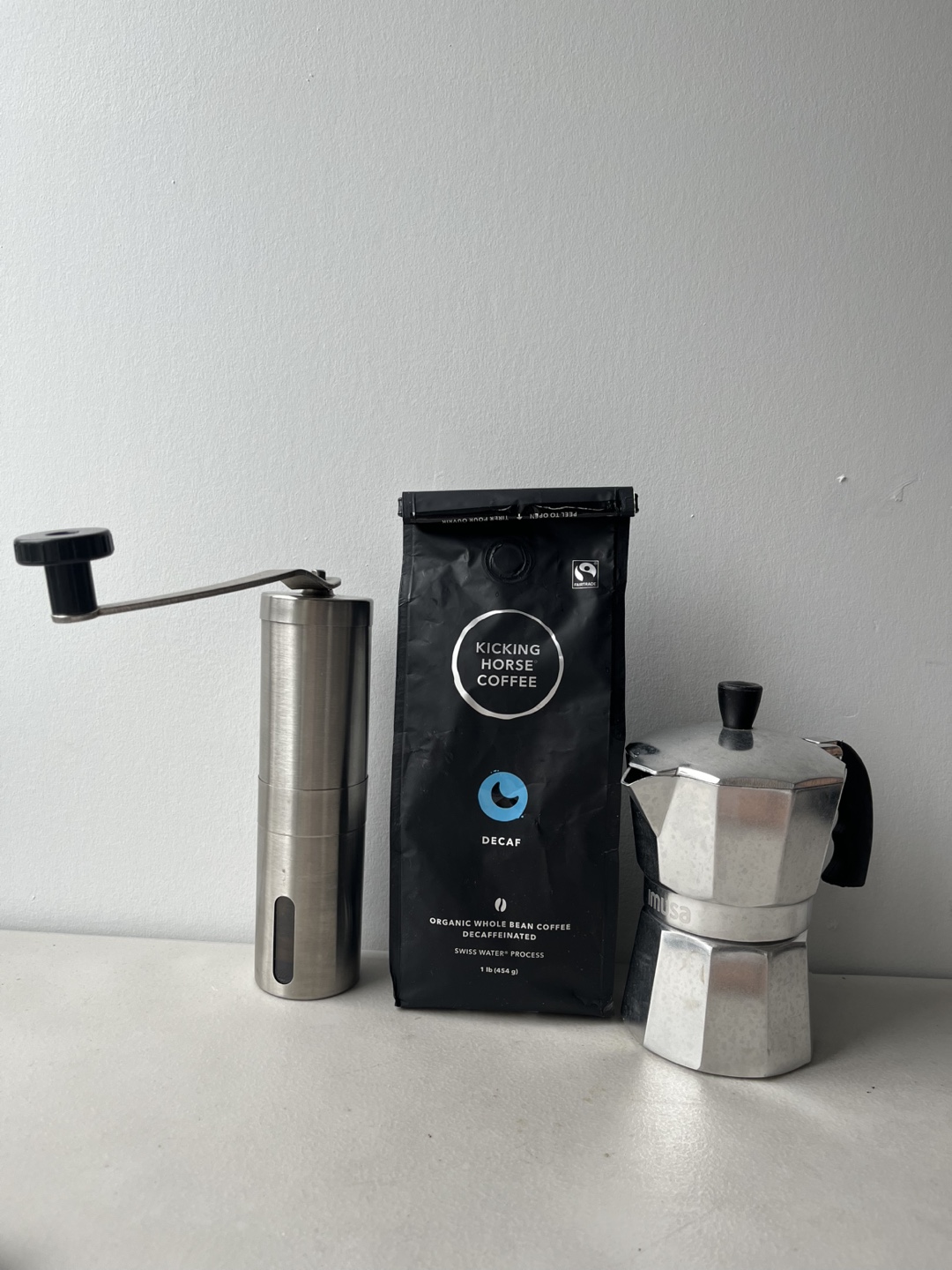 Imusa coffee maker+Grinder+Decaf coffee beans