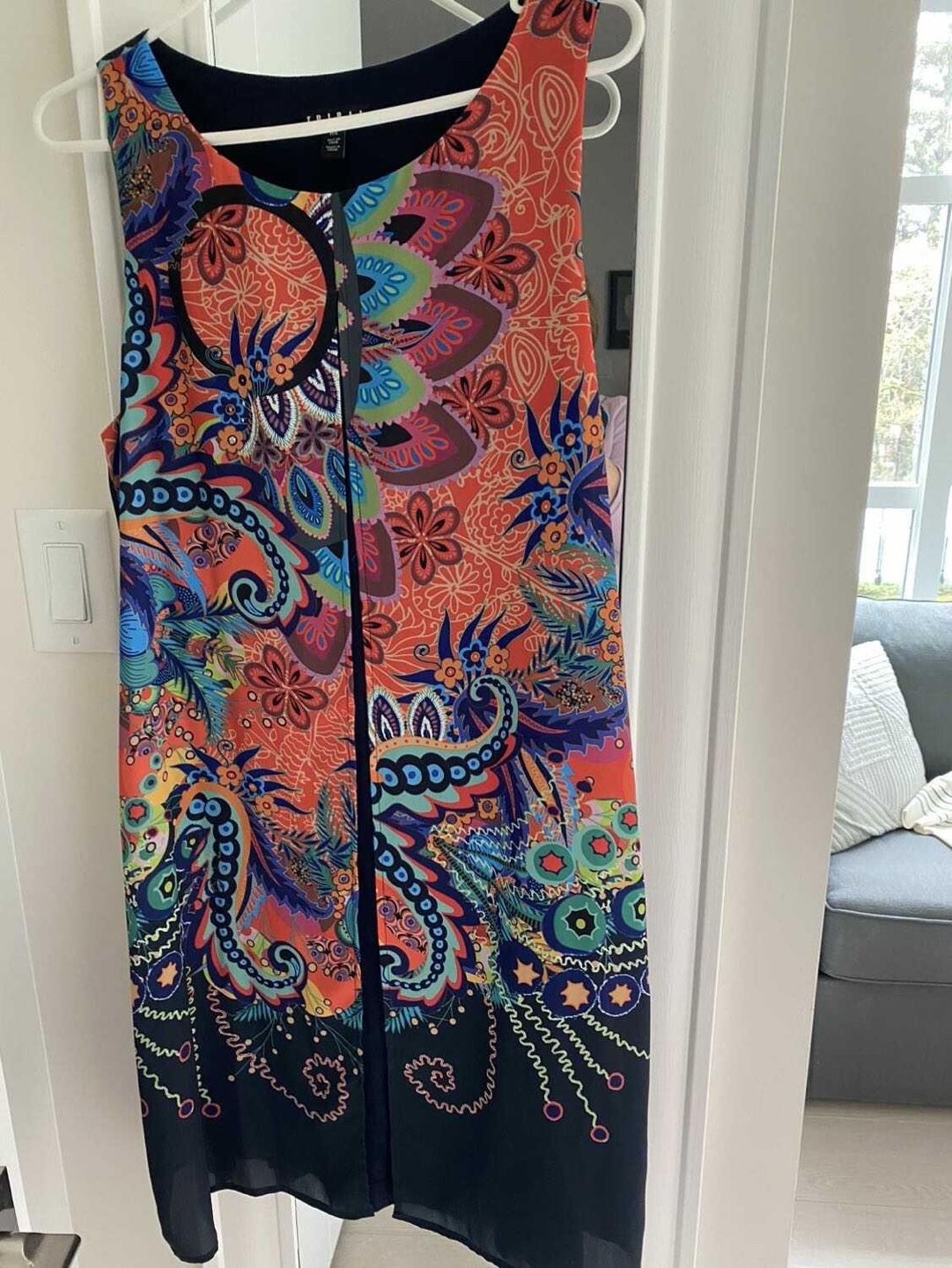 Tribal Sleeveless Printed Shift Dress Fits Size M
