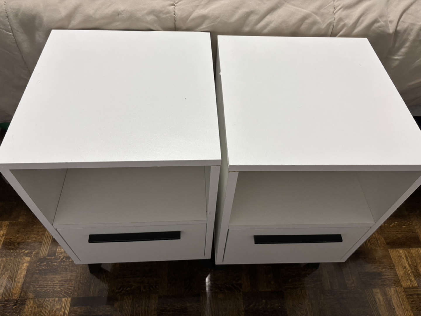 Pair of White Nightstands - photo 2