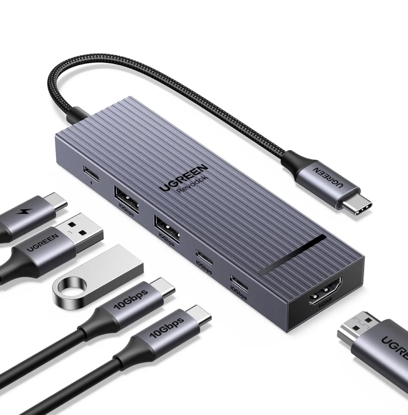 UGREEN Revodok 6-in-3 USB-C Hub - Multiport Adapter thumbnail
