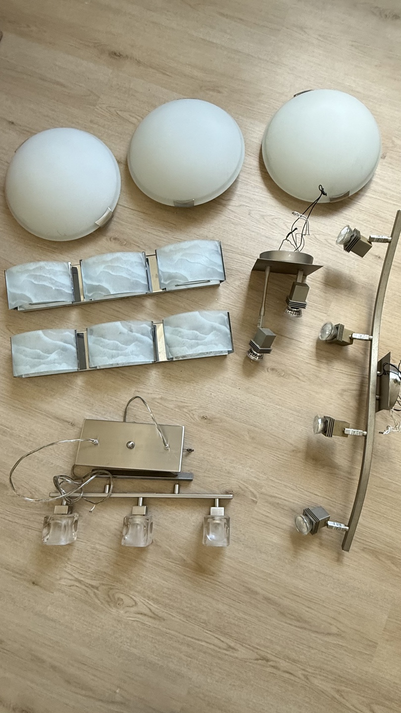 Lot of 7 Modern Light Fixtures