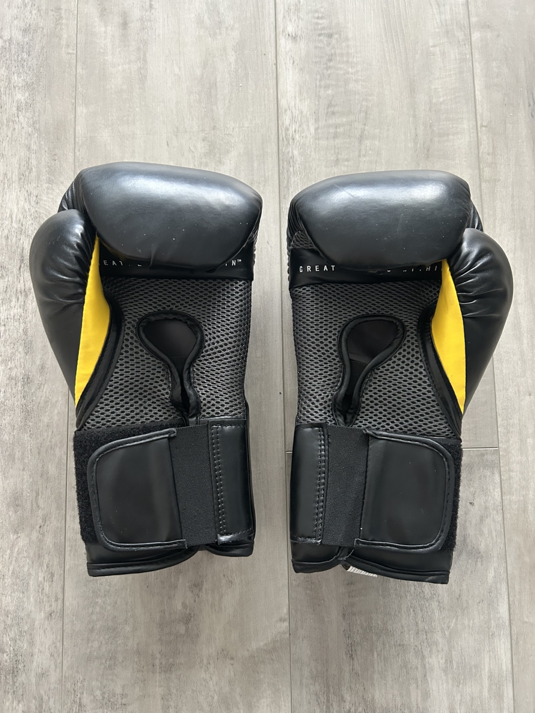 Everlast Elite Boxing Gloves - Black/Yellow - photo 2