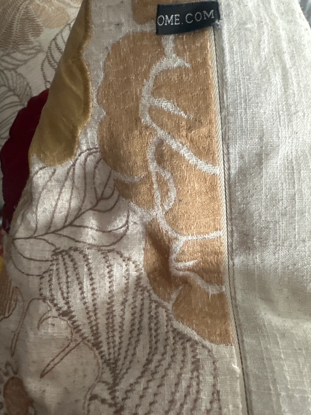 Embroidered Floral Throw Pillows Covers Set of Two image indicator(2)