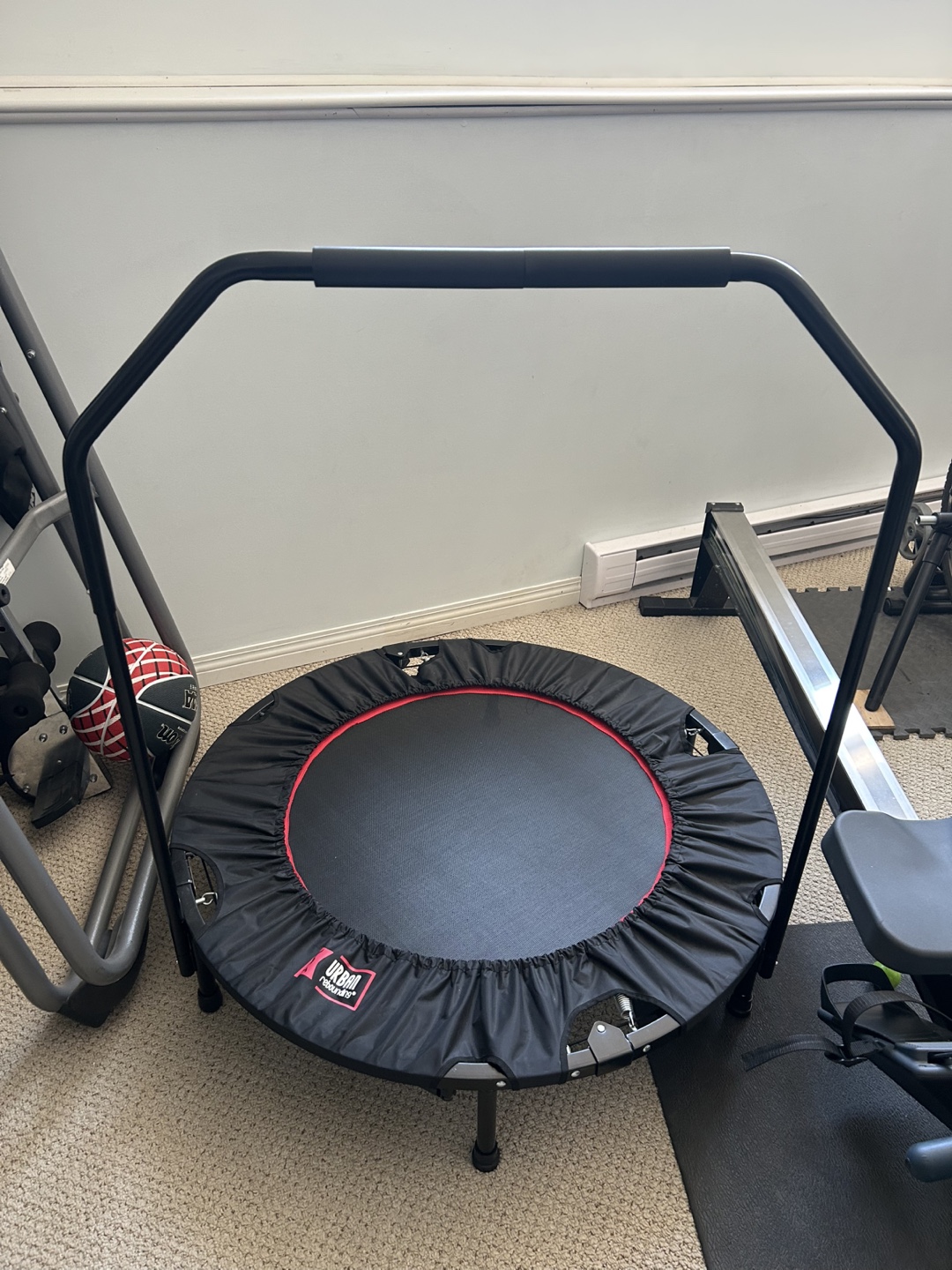 Urban Rebounding Mini Trampoline with Handle Bar