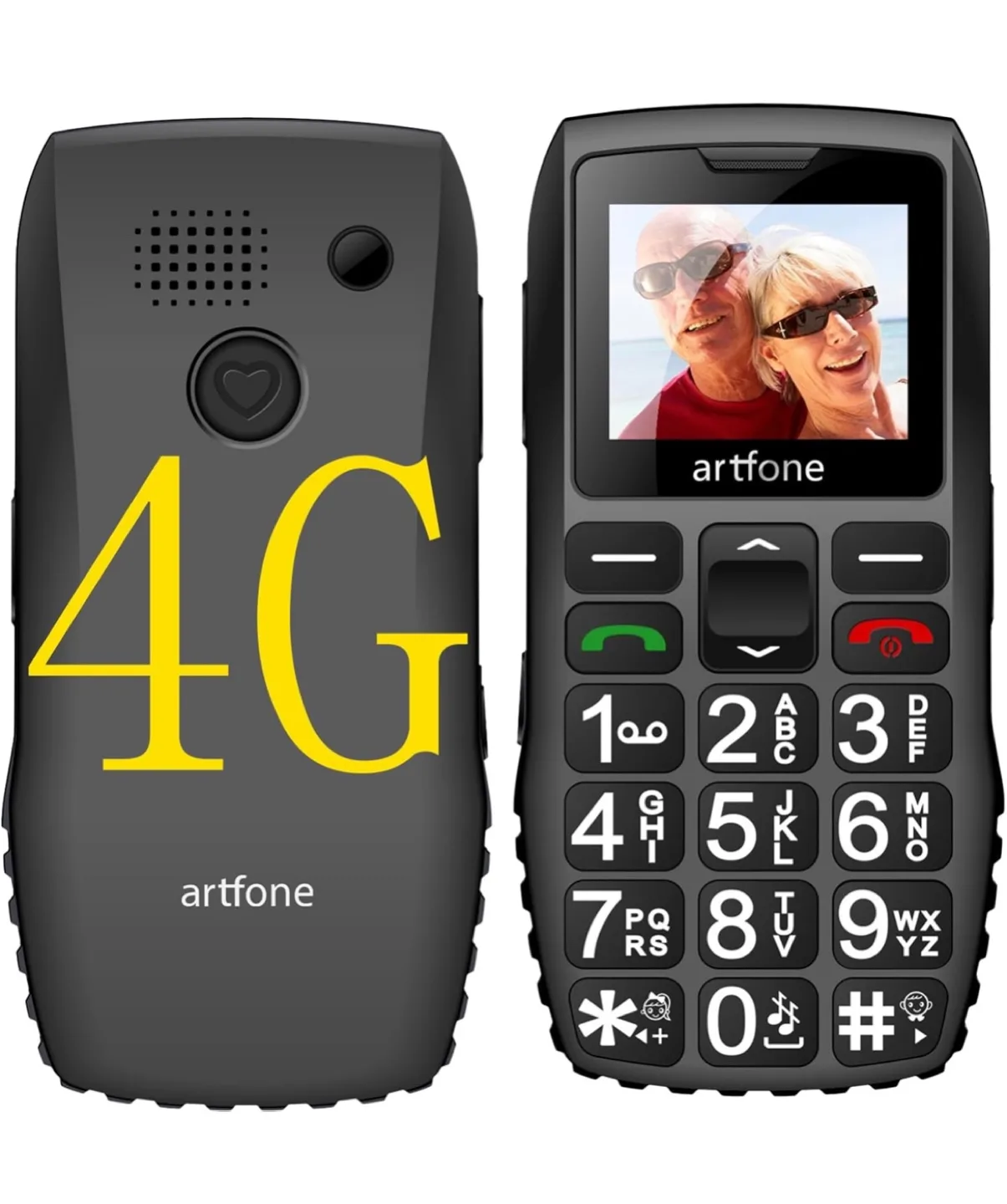 Artfone C1+ 4G Feature Phone - Black thumbnail