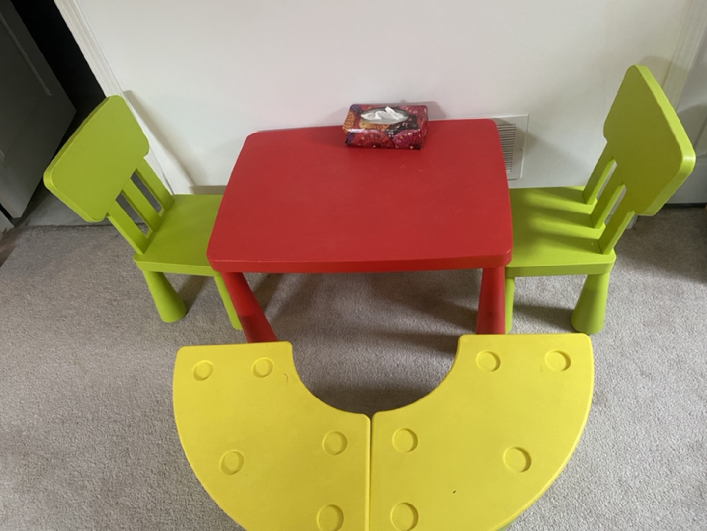 IKEA Kids' Table 2 Chairs and 2 big Storage boxes