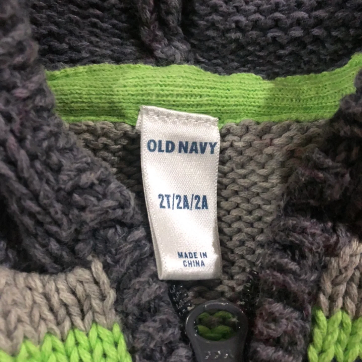Old Navy Toddler Boy's Striped Zip-Up Hoodie Sweater image indicator(2)