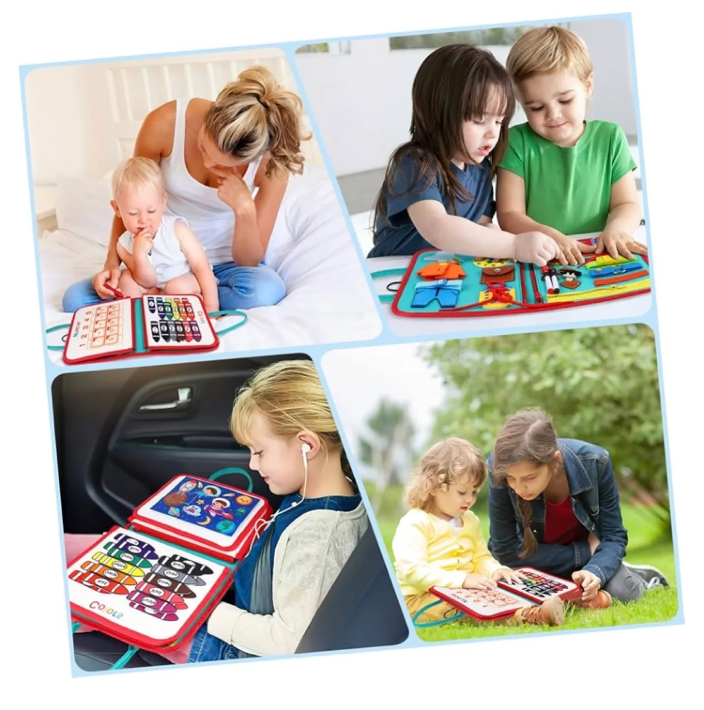 Busy Board Book for Toddlers - Educational Travel Toy image indicator(2)