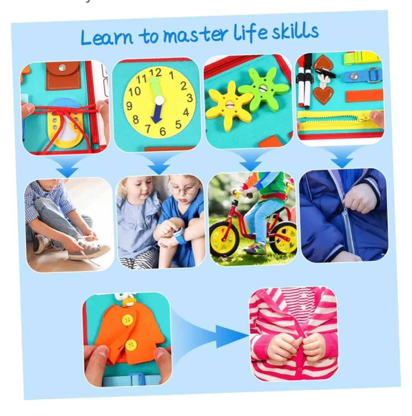 Busy Board Book for Toddlers - Educational Travel Toy image indicator(3)