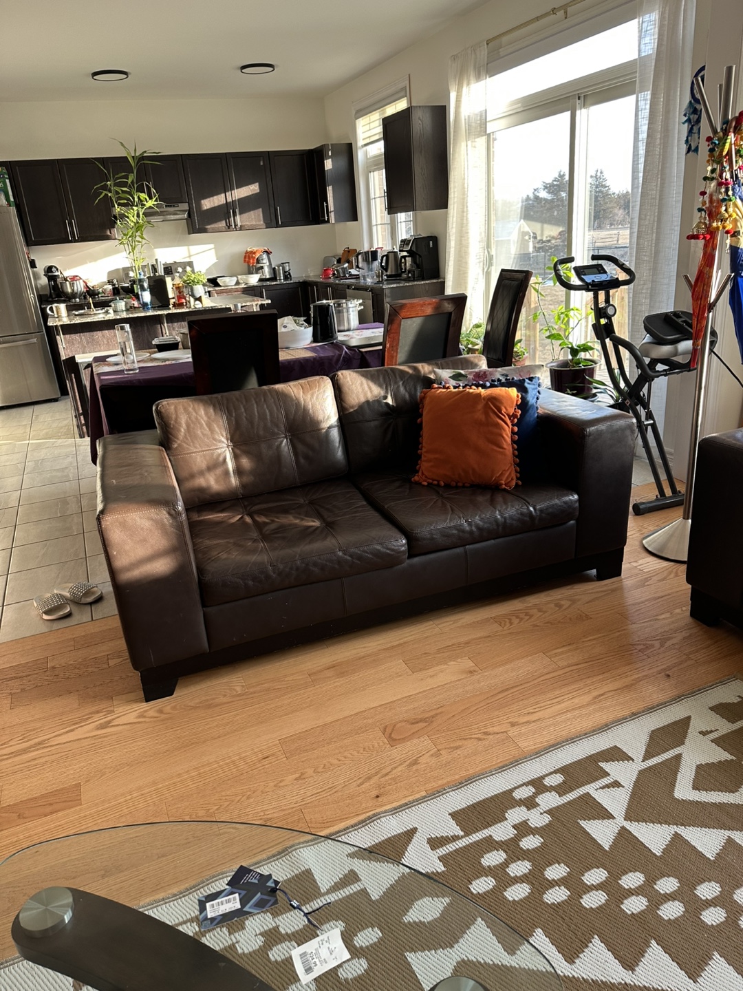 Brown Leather Sofa 1pc - photo 2