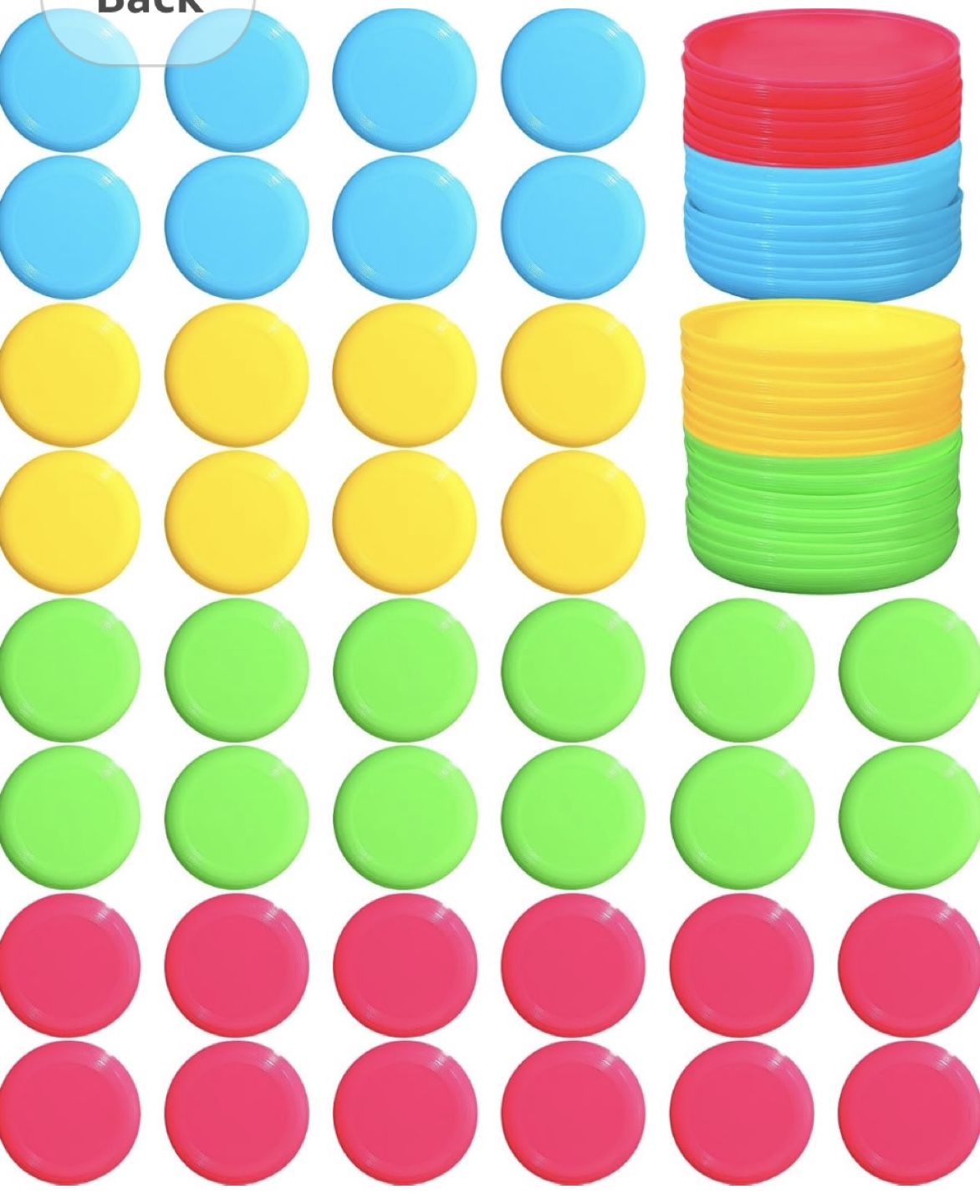 Set of 200 Mini Flying Discs - Assorted Colours