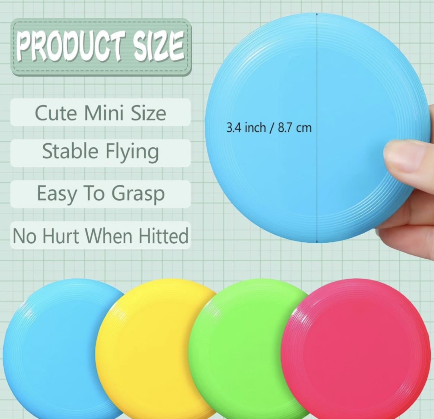 Set of 200 Mini Flying Discs - Assorted Colours - photo 4