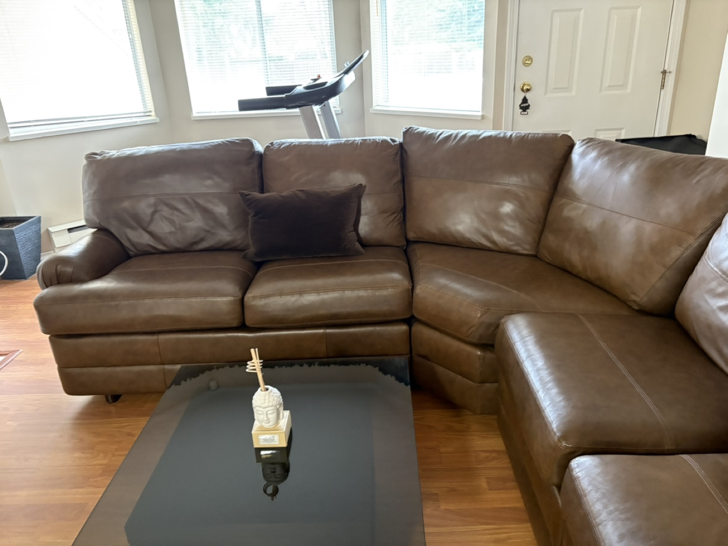Brown Leather Sectional Sofa