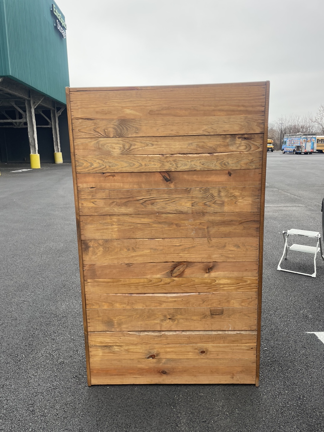 Rustic Wooden Bookcase - photo 5