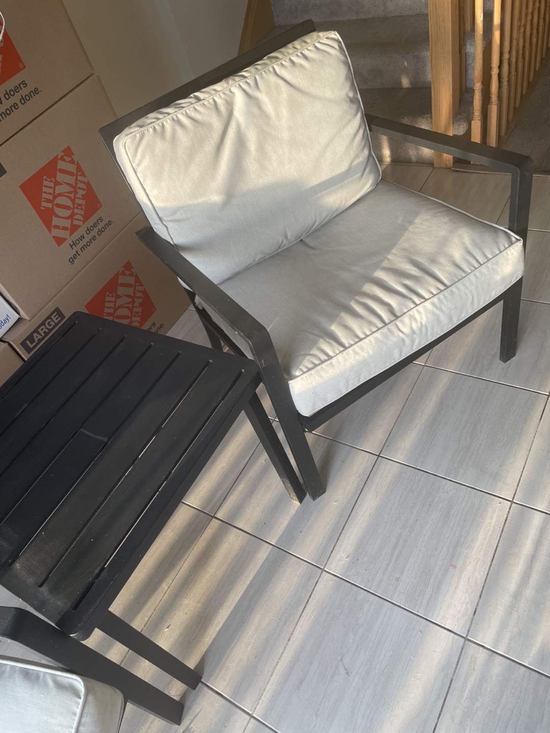 Outdoor Patio Furniture Set - 2 Chairs & Side Table - photo 2