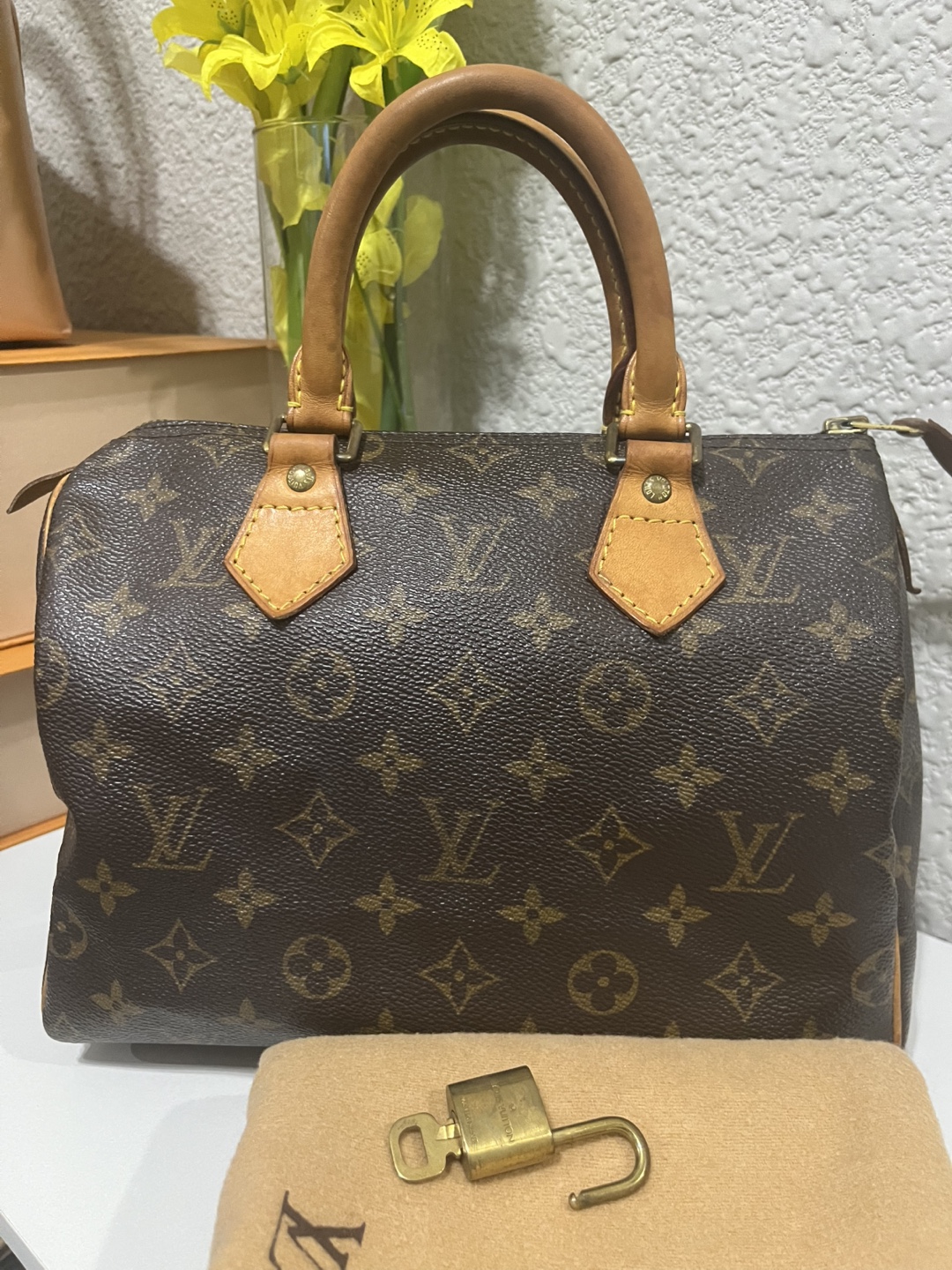 Authentic Louis Vuitton Speedy 25 Monogram Handbag
