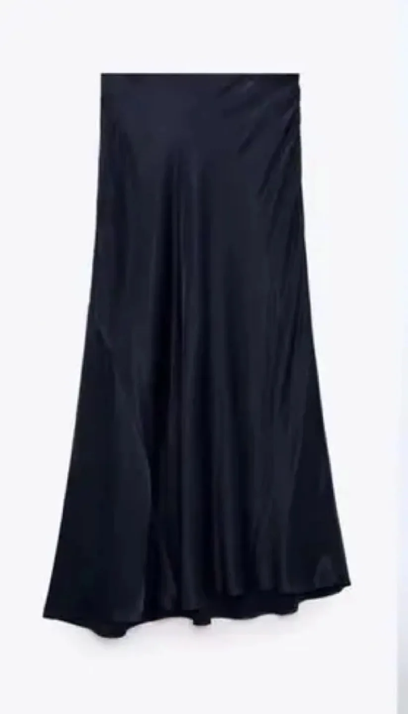 Zara Satin Midi Skirt thumbnail