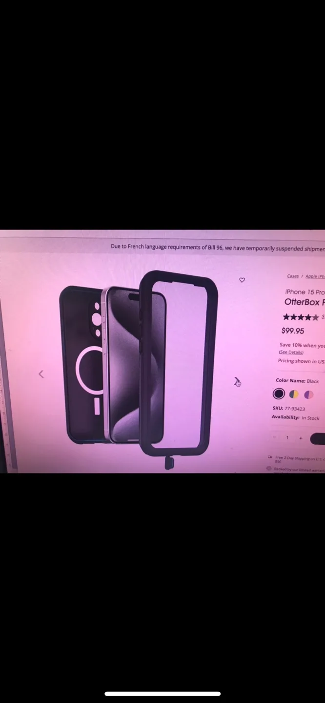 🌟NEW OtterBox Waterproof Fré Series iPhone 15 Plus Case - Black image indicator(2)