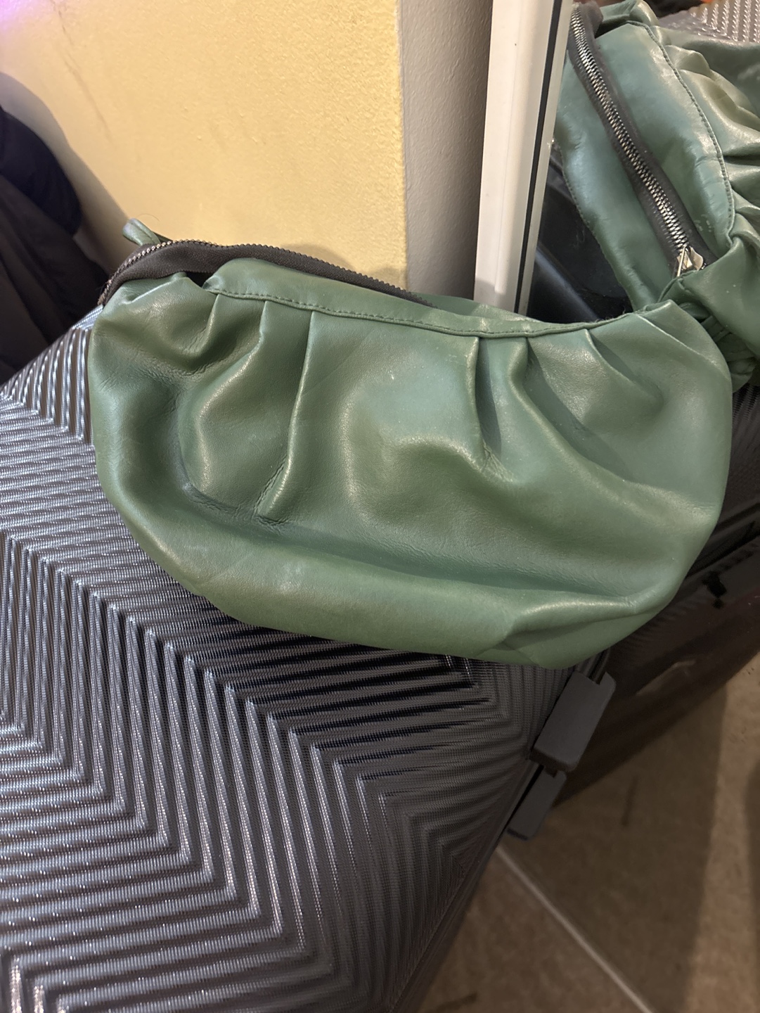 Dark Green Chain Strap Mini Bag - photo 2