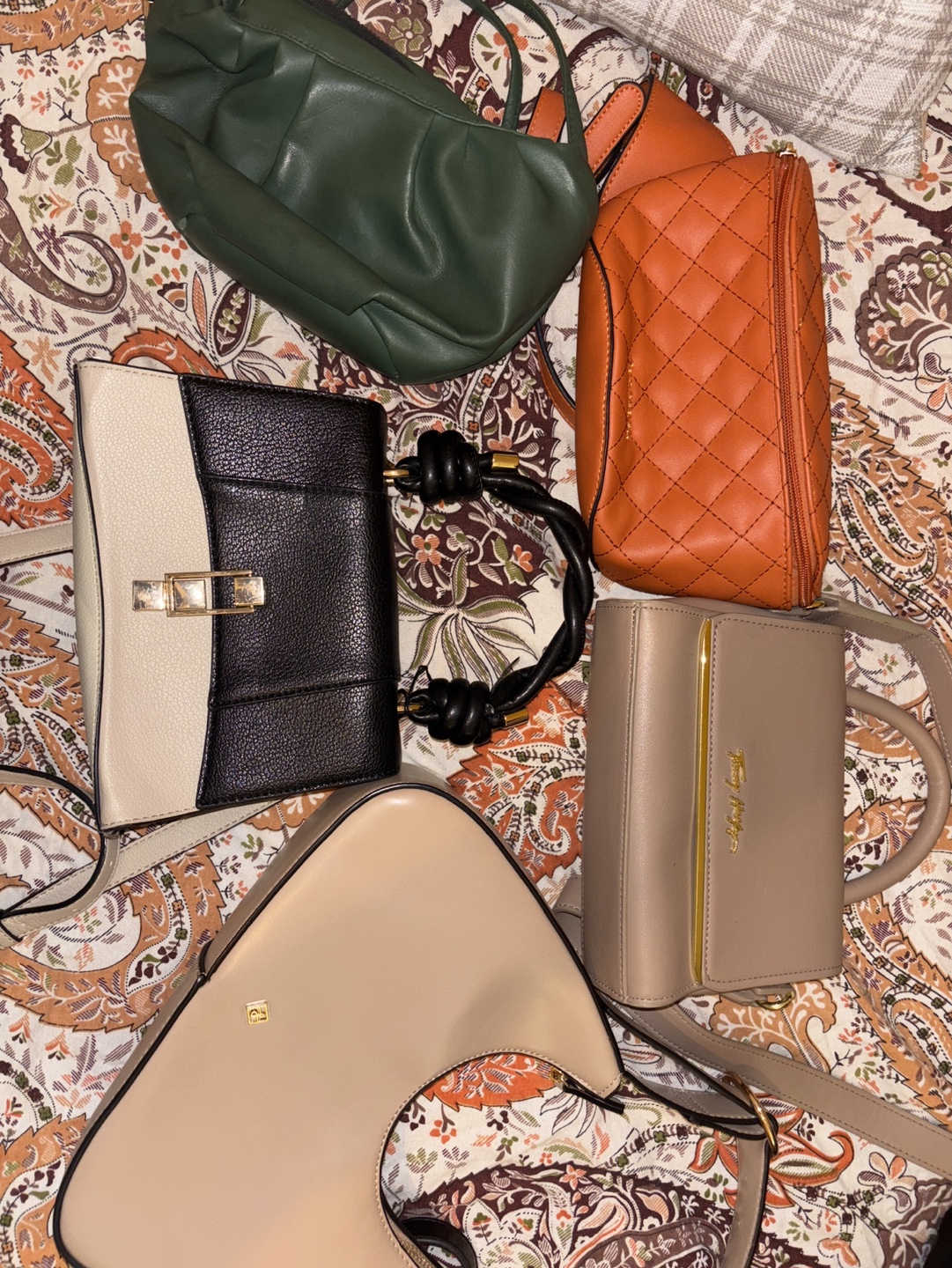 Five Stylish Handbags - Various Styles and Colours