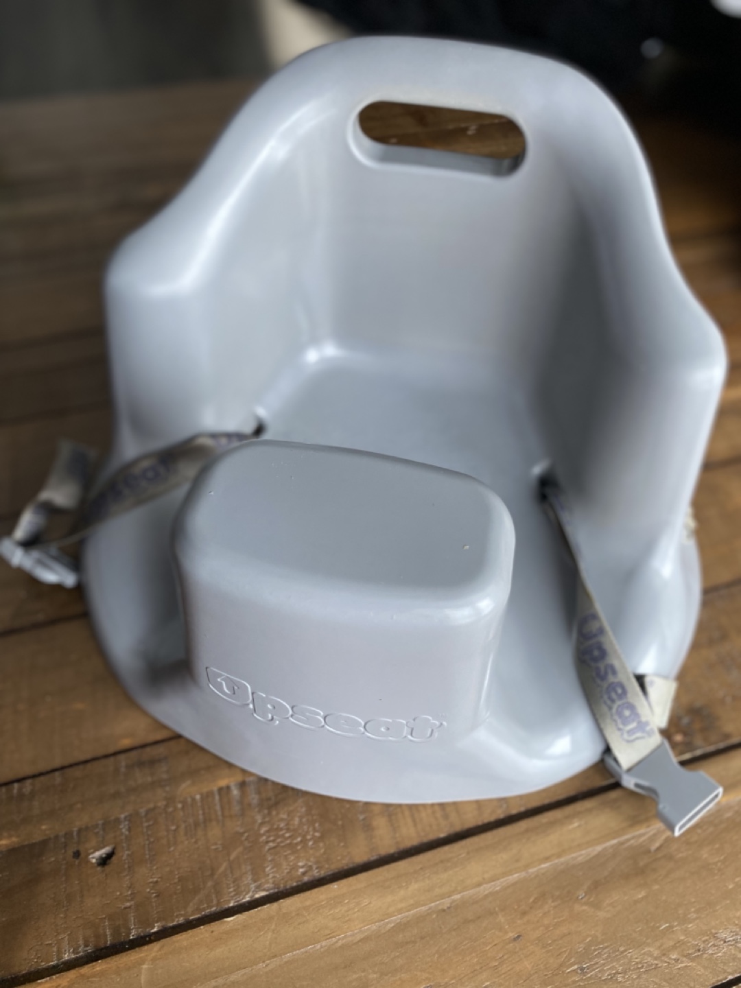 Upseat Baby Booster Seat with Tray - Grey - photo 4