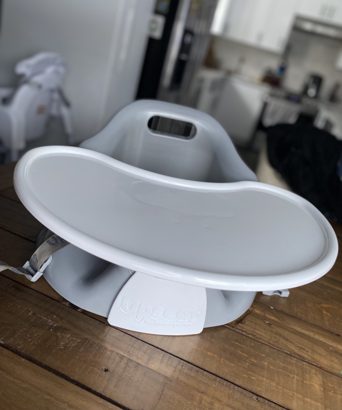 Upseat Baby Booster Seat with Tray - Grey