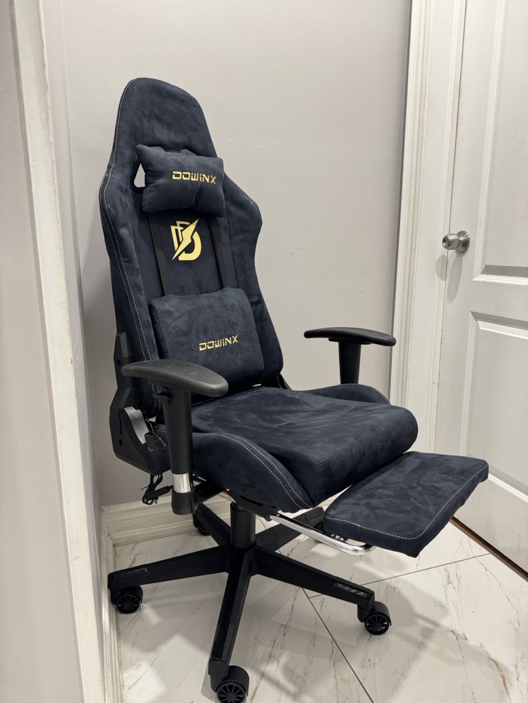 DOWINX Gaming Chair with Footrest - Grey - photo 2