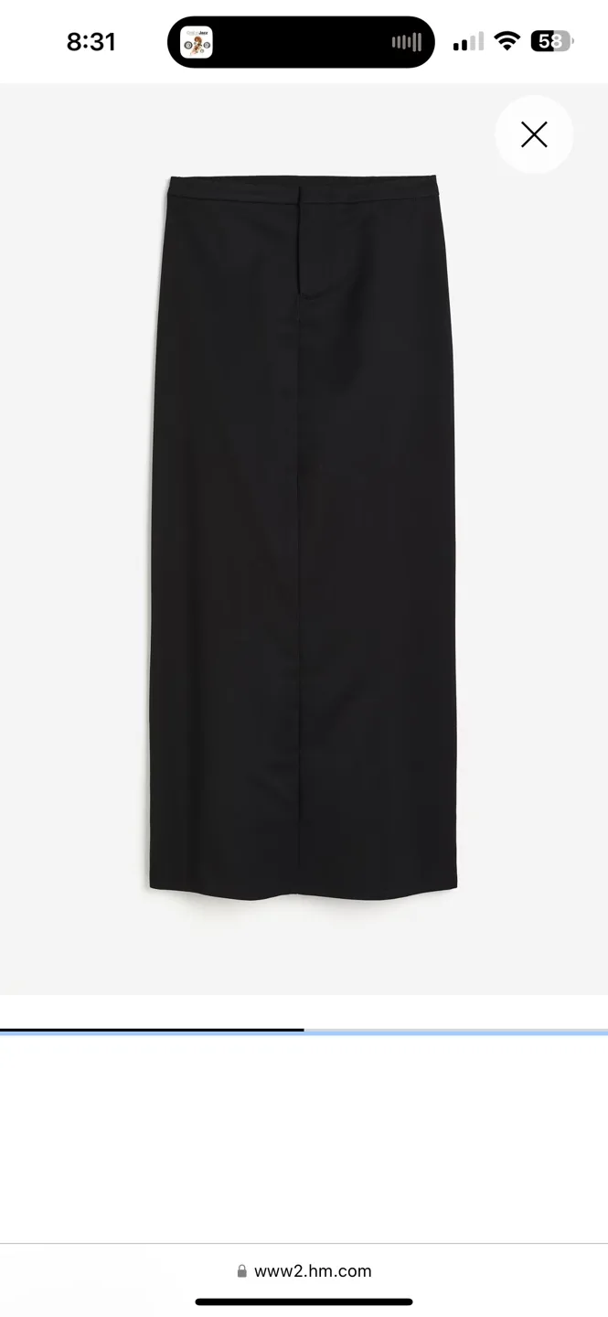 DRESSY TWILL MAXI SKIRT thumbnail