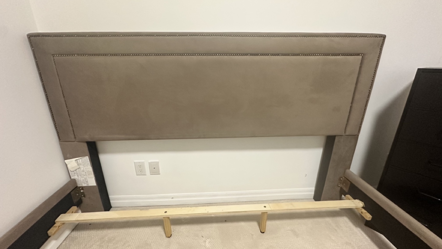 Queen Size Upholstered Bed Frame with Headboard - photo 3