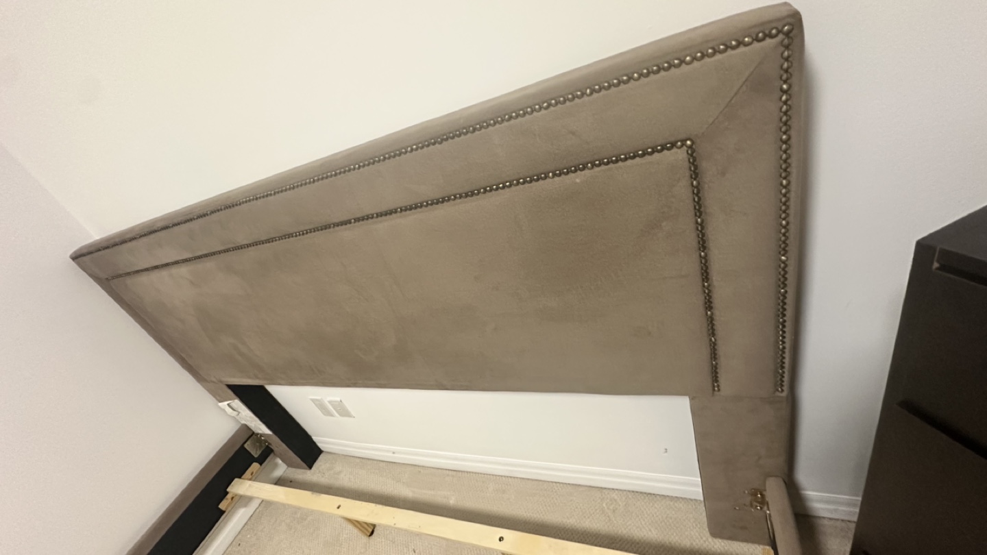Queen Size Upholstered Bed Frame with Headboard