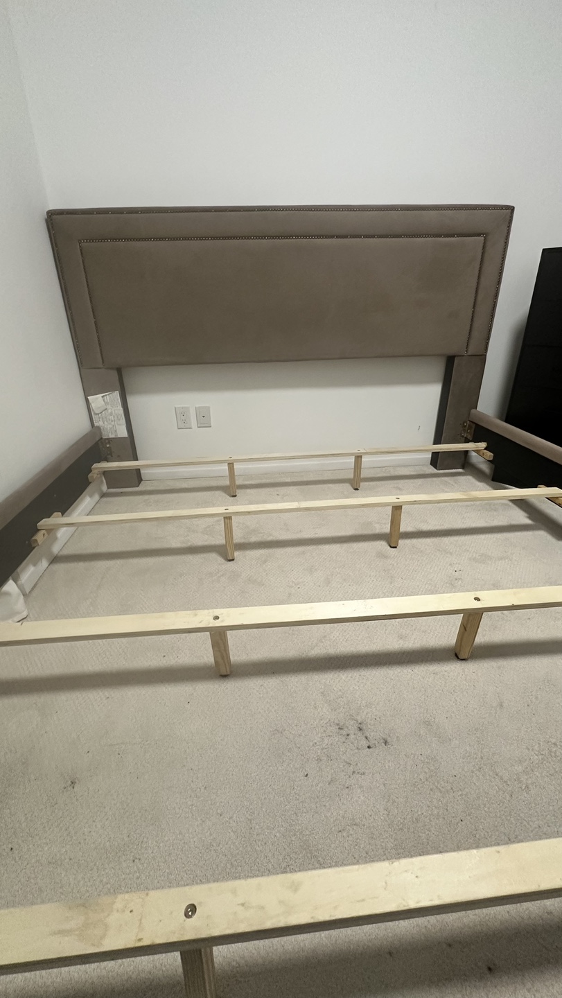 Queen Size Upholstered Bed Frame with Headboard - photo 4