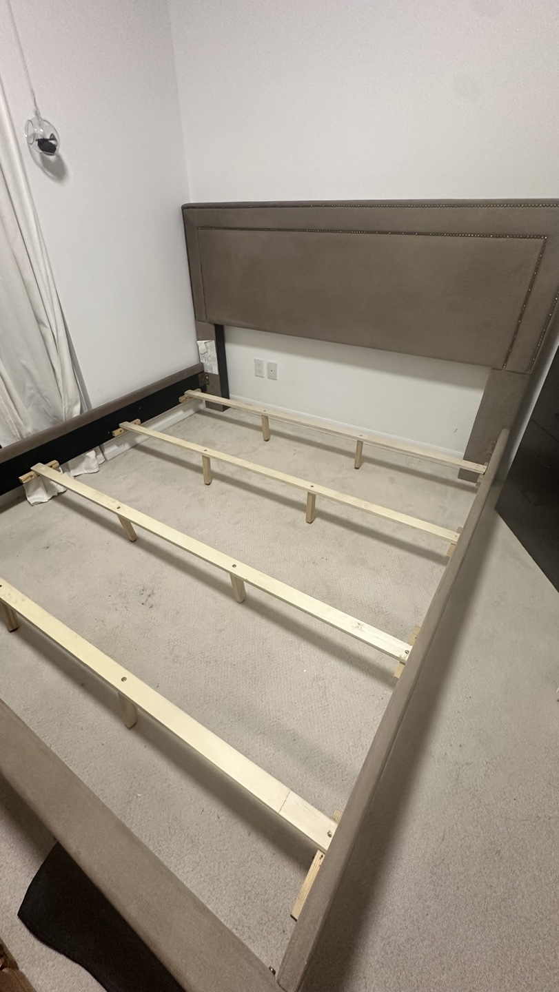 Queen Size Upholstered Bed Frame with Headboard - photo 5