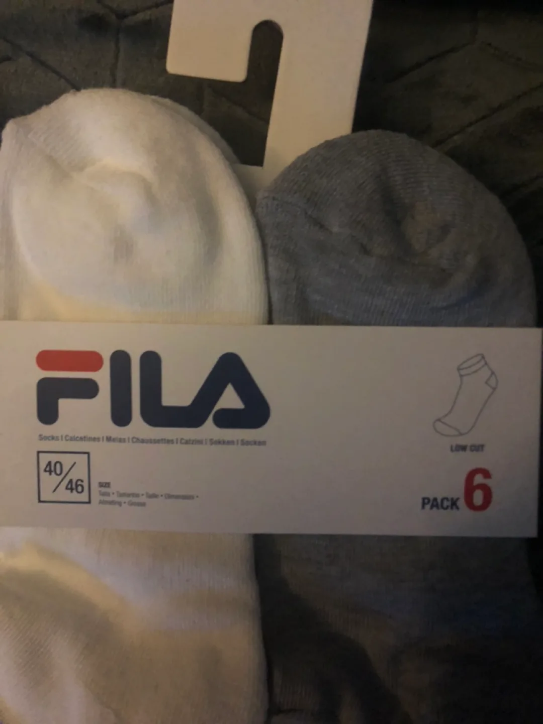 Fila 6 Pack Low Cut Socks Sz 40/46 image indicator(2)