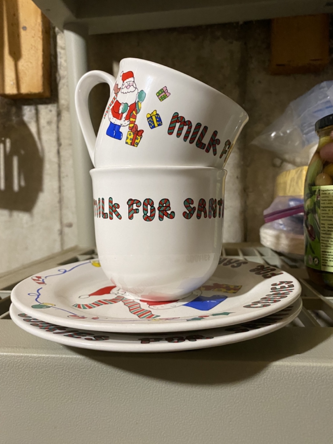Santa Milk & Cookies Mug Set