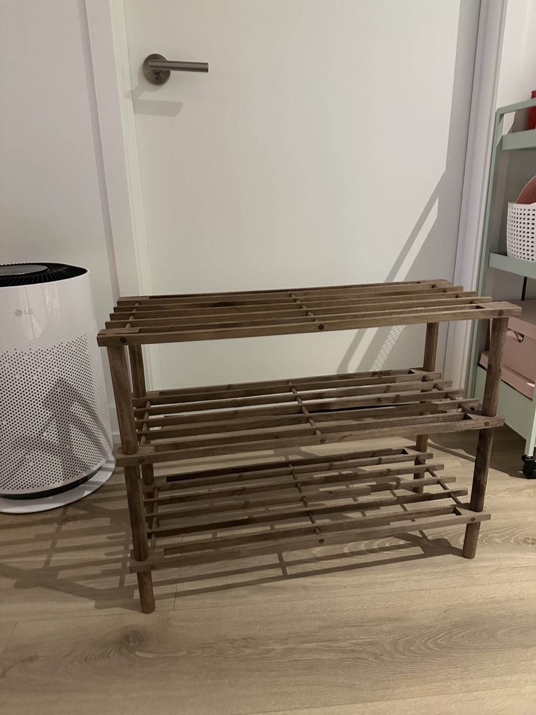 Wooden 3-Tier Shoe Rack