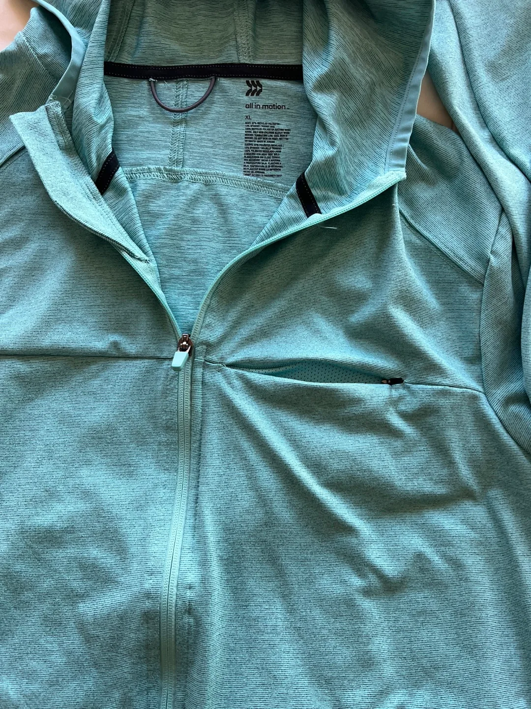 All in Motion women Teal Zip-Up Hoodie image indicator(2)