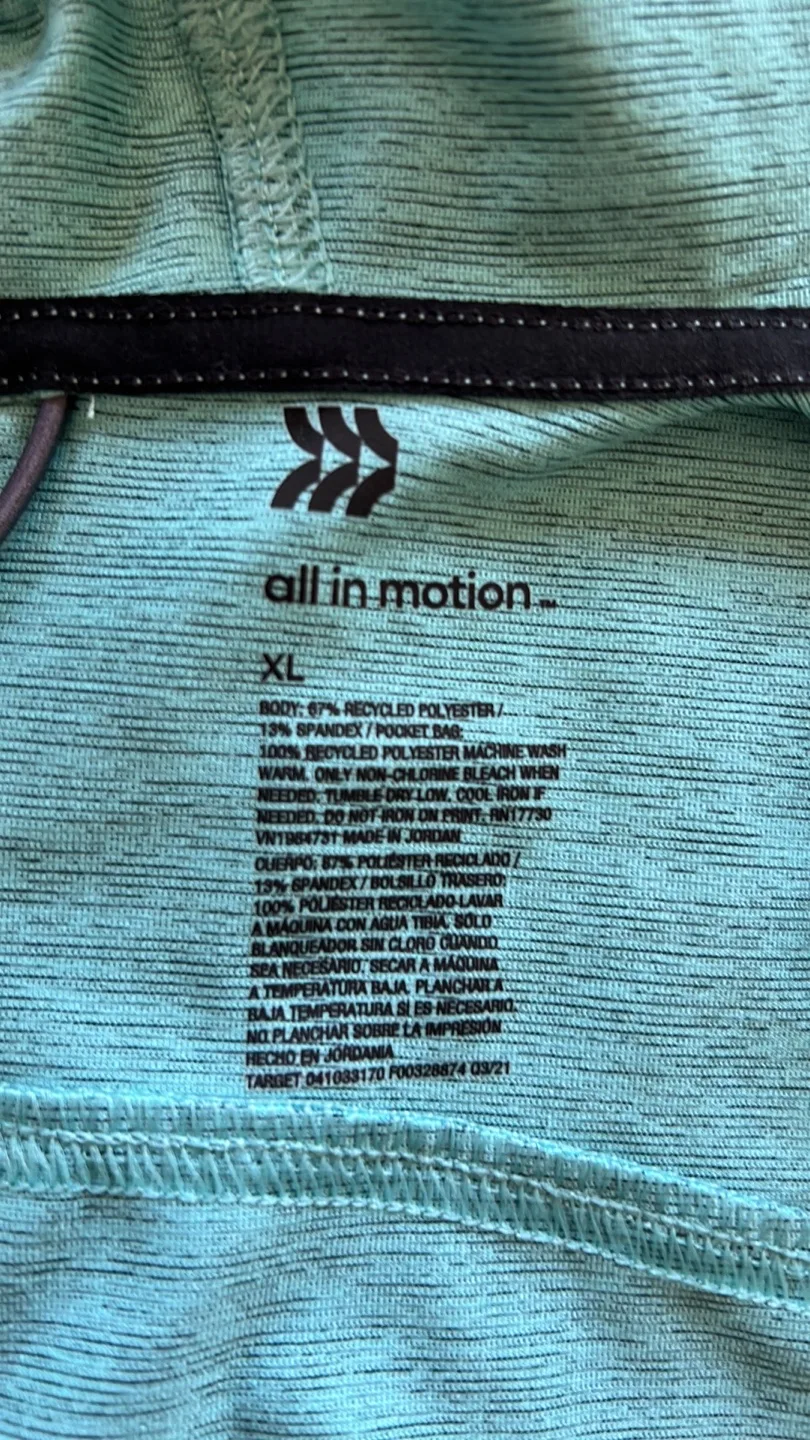 All in Motion women Teal Zip-Up Hoodie image indicator(8)