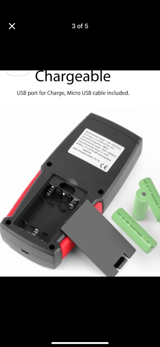 Digital Ultrasonic Thickness Gauge Tester Meter image indicator(3)
